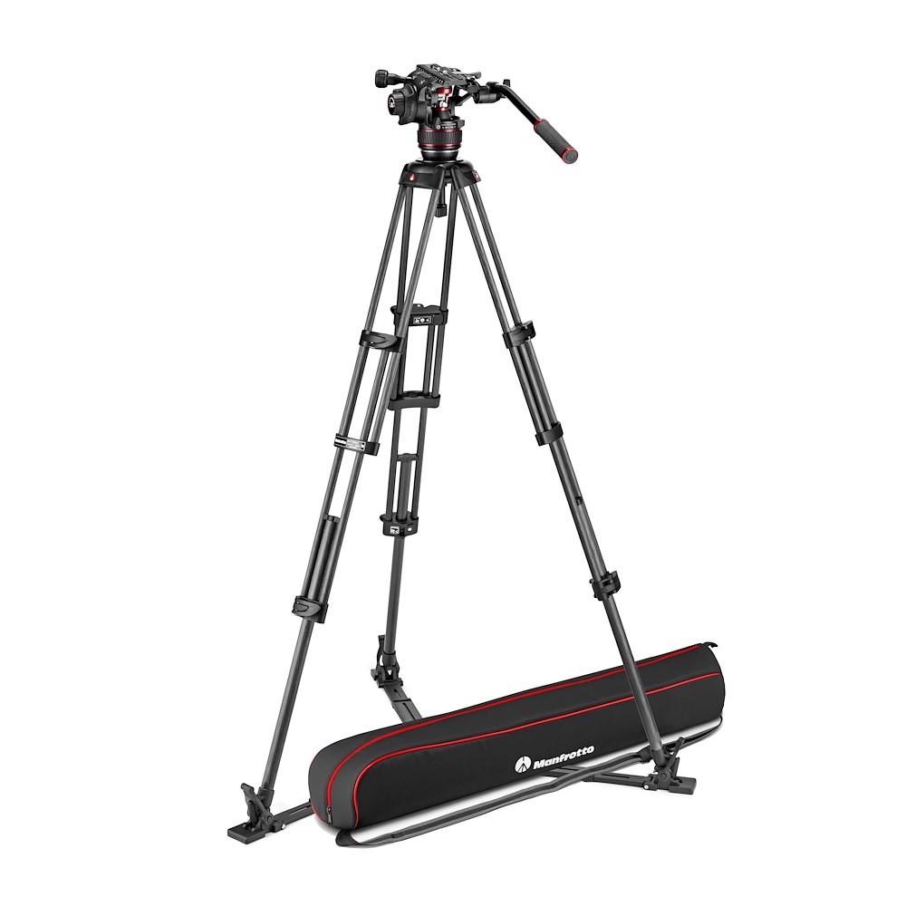 Rótula De Video Nitrotech 608 Y Trípode De Dos Patas CF Gs -
