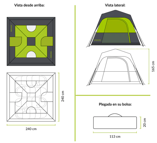 Carpa Instantánea Portofino 4P -