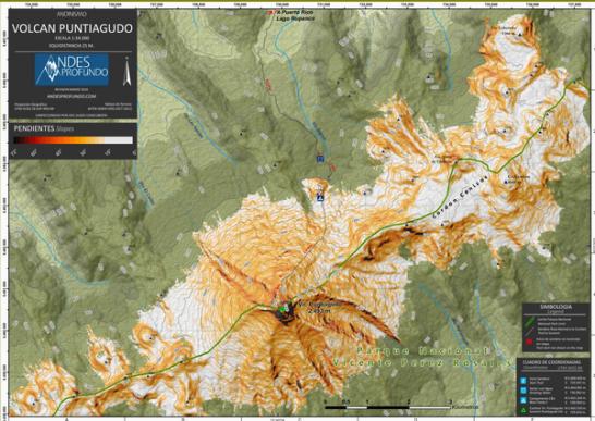 Mapa Volcán Puntiagudo