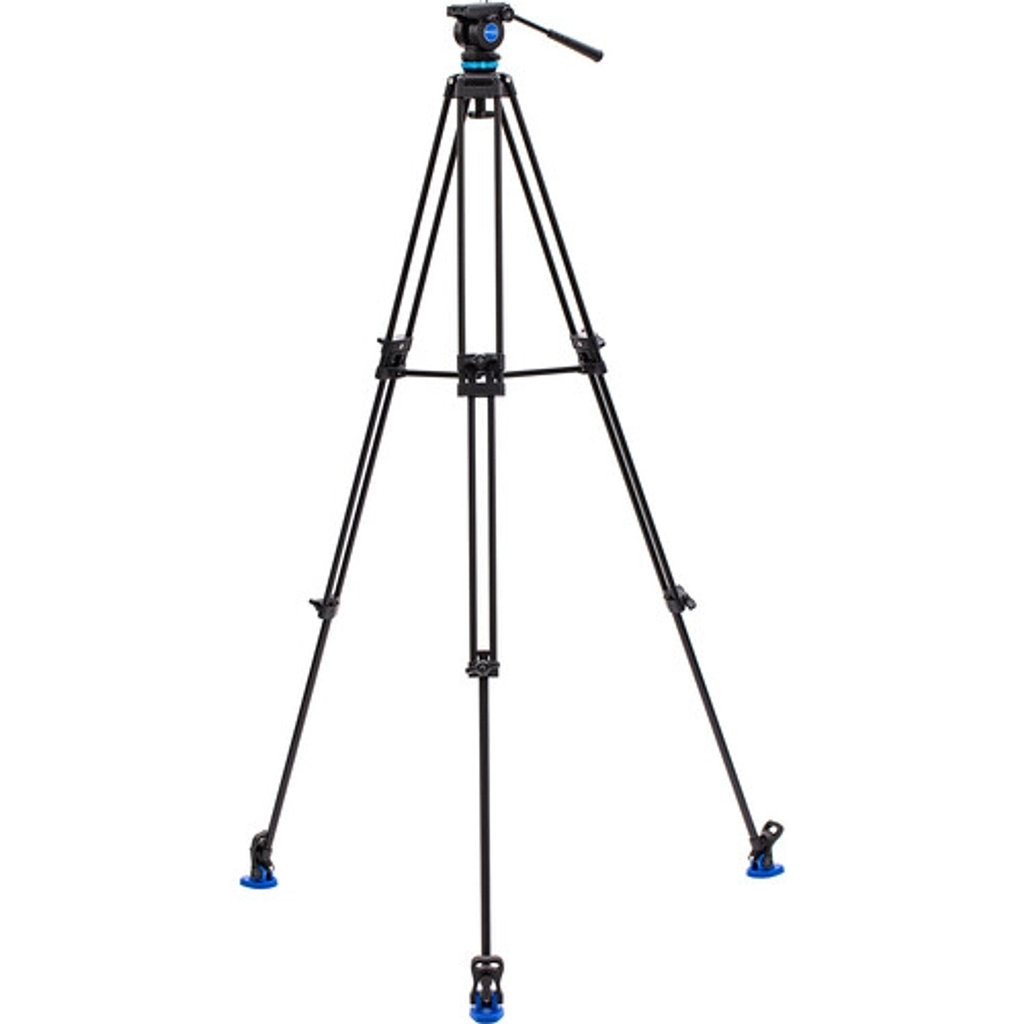 Kit Trípode y Cabezal De Aluminio Para Video | KH26 - Color: Negro