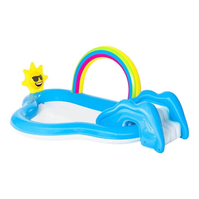 Piscina Y Juegos Inflable Arcoiris 2.57Mx1.45Mx91Cms  -