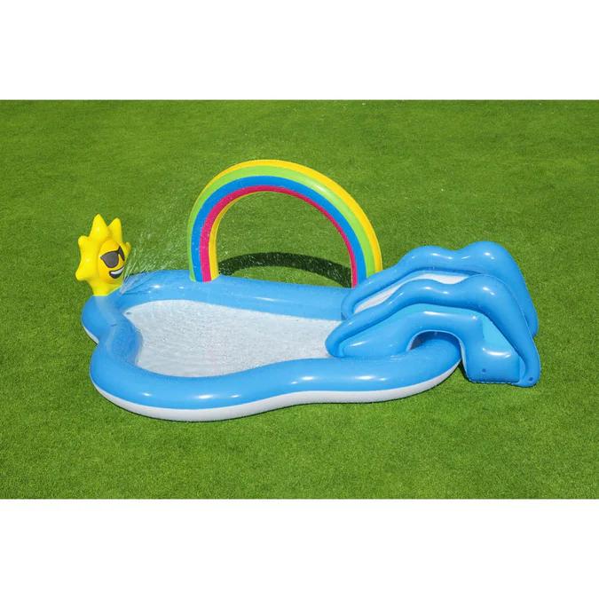 Piscina Y Juegos Inflable Arcoiris 2.57Mx1.45Mx91Cms  -