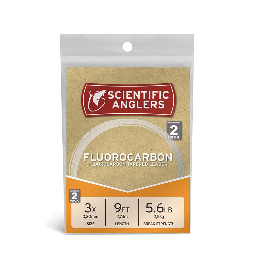 Pesca con mosca Fluorocarbono Tapered  Leader 9 FT