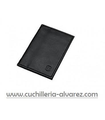 Cartera de piel negra 4.0873.L para swiss card.