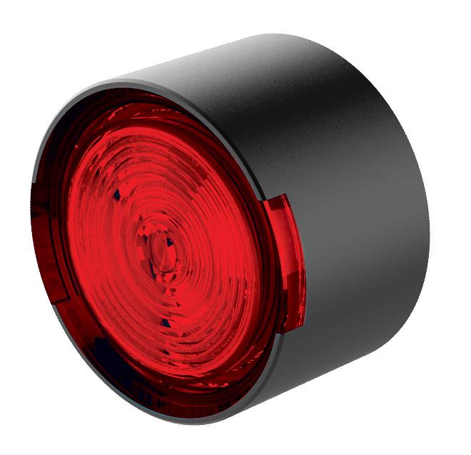 Luz trasera Pwr Redcapt Helmet Mount / 12 Lumenes - USB