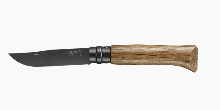 Cuchillo  N°8 Hoja Negra Y Mango De Roble