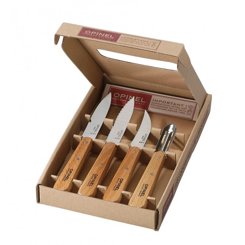 Set Les Essentiels natural varnished beechwood handle