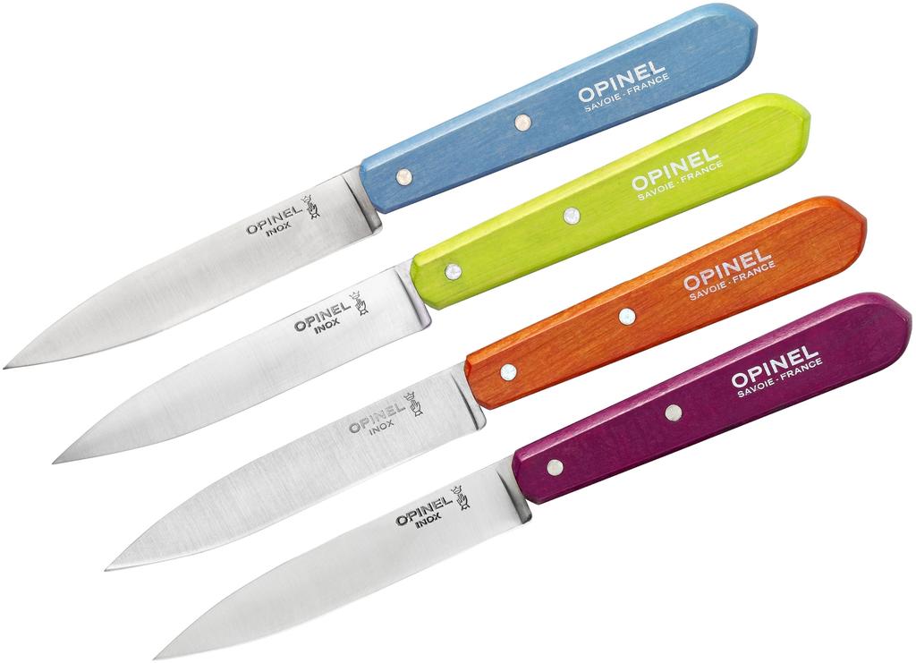 Set of 4 N°112 assorted sweet pop colours paring knives