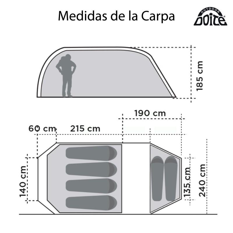 Carpa Gran Ruca 4+2