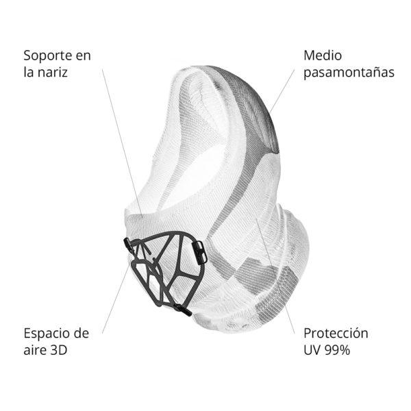 Mascara Antiniebla Con Camara Aire 3D Z9H