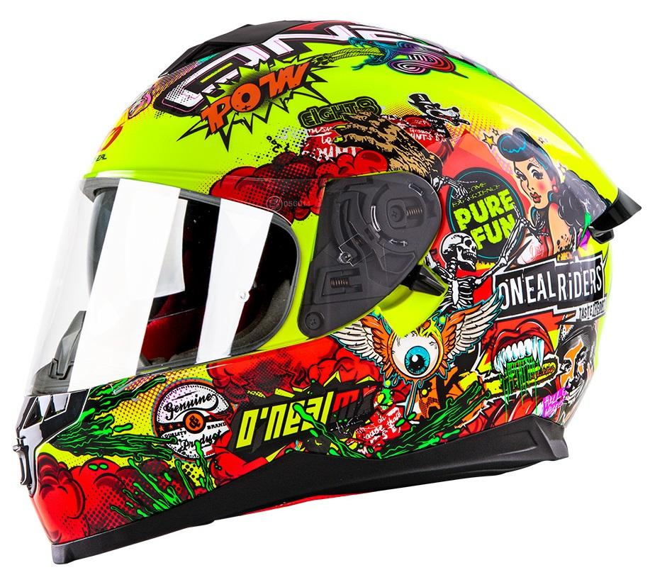 Miniatura Casco Moto Chillemger Street Crank Hi-Viz