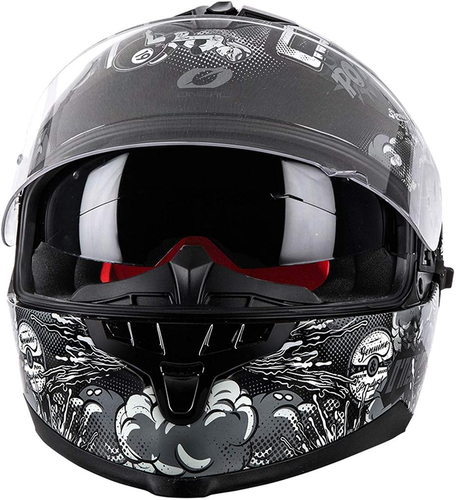Miniatura Casco Moto Chillemger Street Crank Black-White