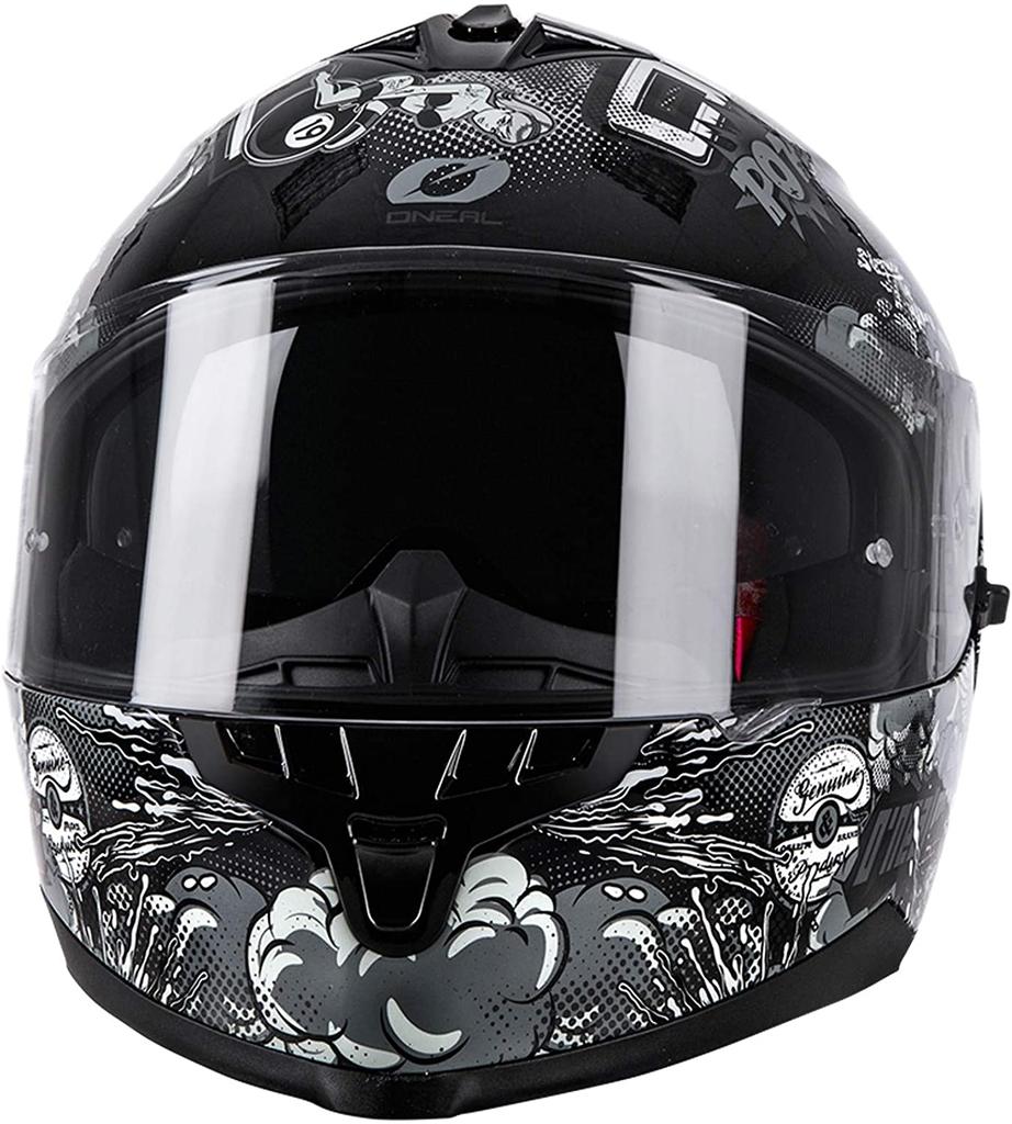 Miniatura Casco Moto Chillemger Street Crank Black-White