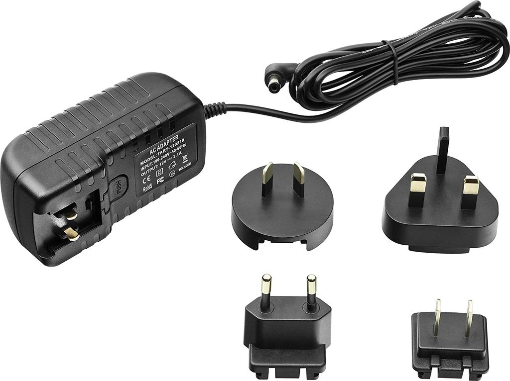 Adaptador de Corriente Mundial 100-240V a DC 12V 2.1A
