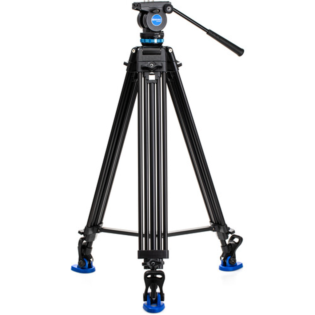 Kit Trípode y Cabezal De Aluminio Para Video | KH26 - Color: Negro
