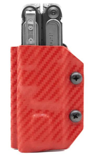 Miniatura Funda de Kydex para Leatherman Arc - Color: Carbón Rojo
