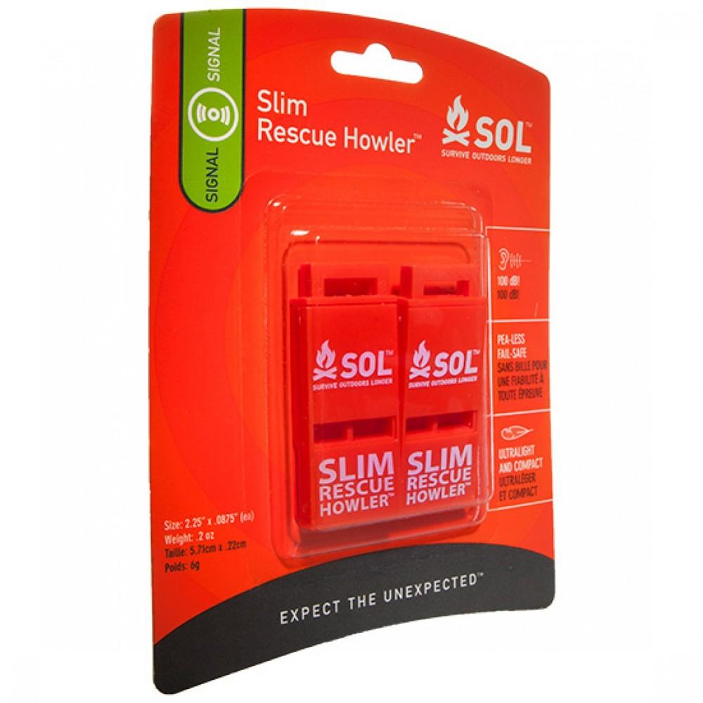 Silvatos Slim Rescue Howler Whistle, 2/Pack