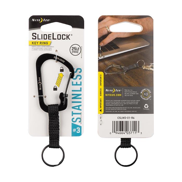 Miniatura Slidelock llavero De Acero Inoxidable