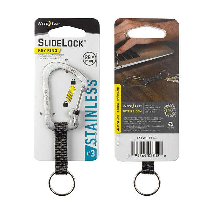 Slidelock llavero De Acero Inoxidable