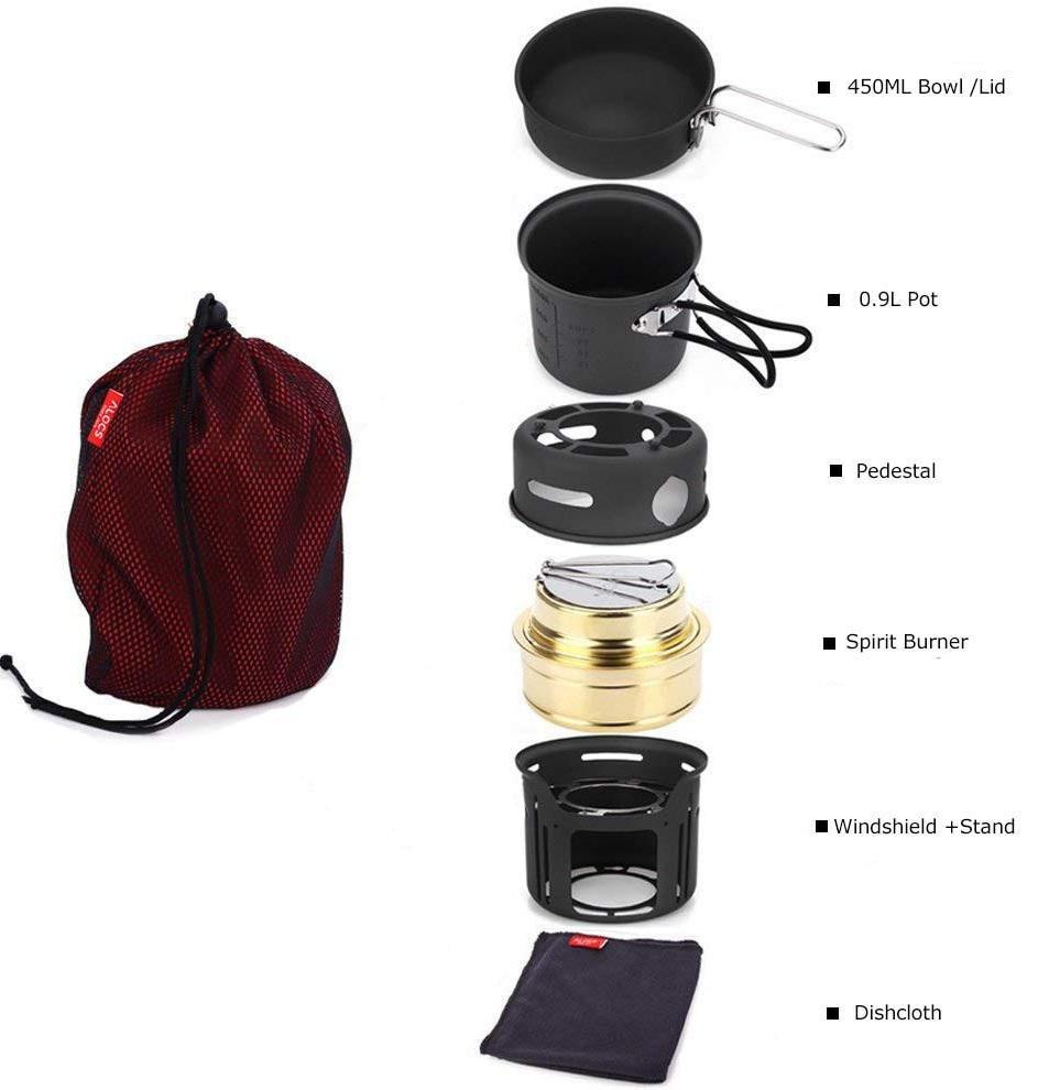 Set Olla Cocinilla Alcohol Camping Cook Set