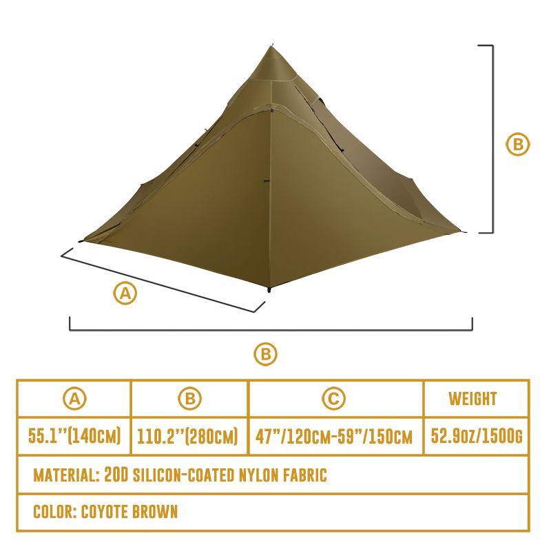 Carpa Teepee One Tigris. Tipinova Single
