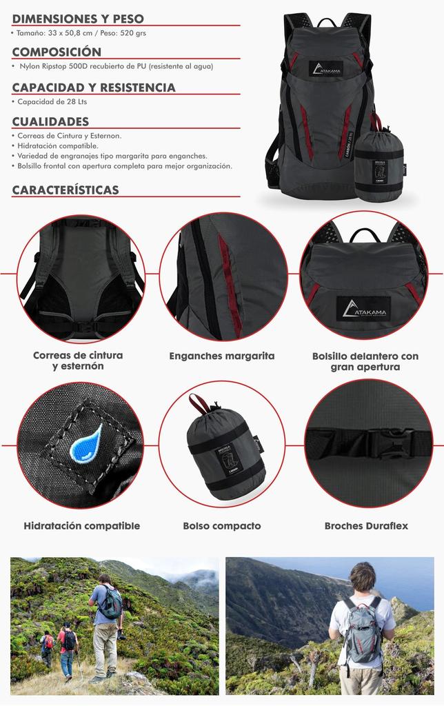 Miniatura Mochila Plegable Carbon 28L