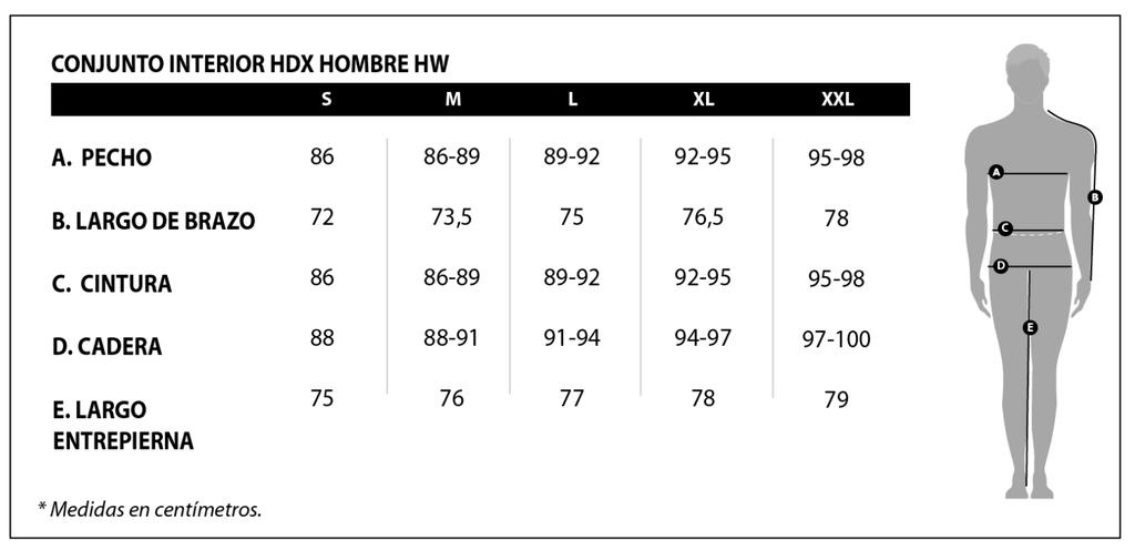 Conjunto Hombre Primera Capa Hdx Termico