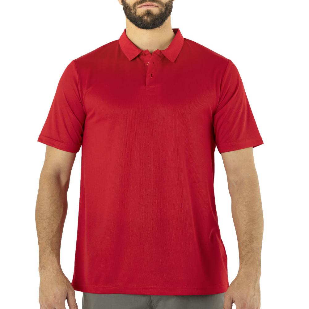 Miniatura Polera Hombre Manga Corta Cooldry - Color: Rojo