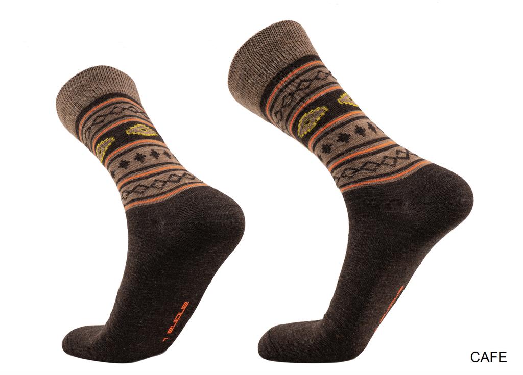 Miniatura Calcetines Argyle De Vestir. Alpaca, Merino & Bambu