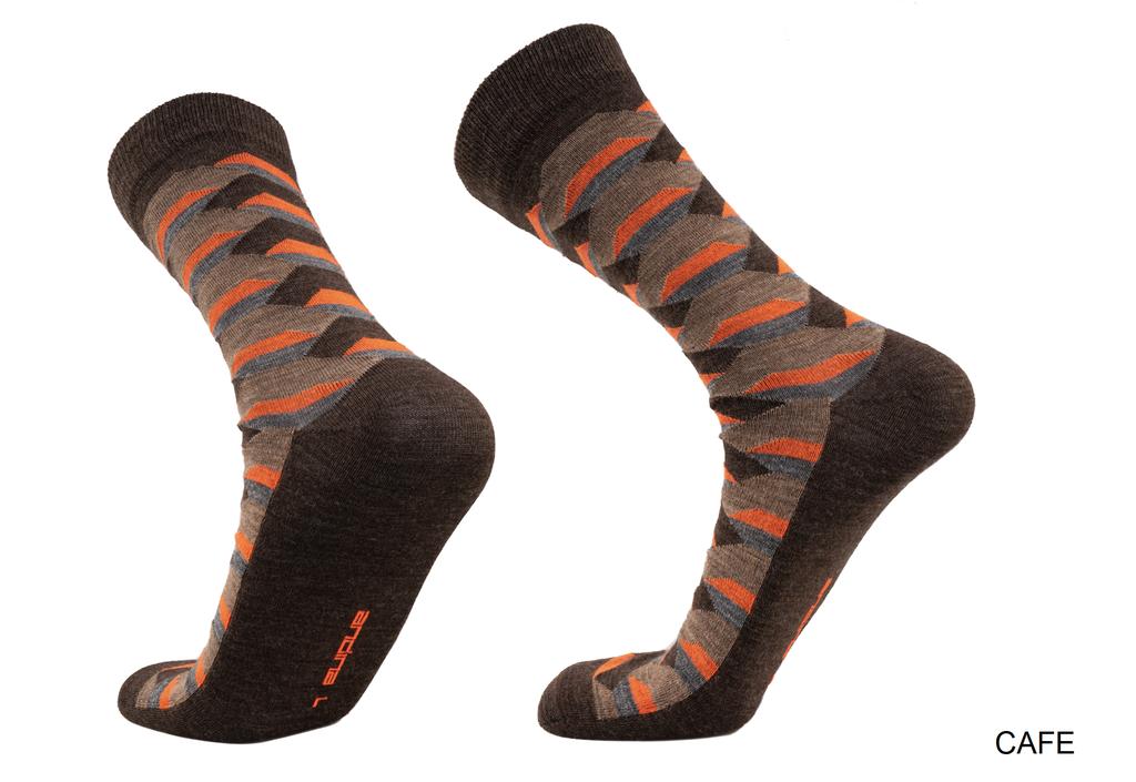 Miniatura Calcetines De Vestir. Alpaca, Merino & Bambu- hexagon