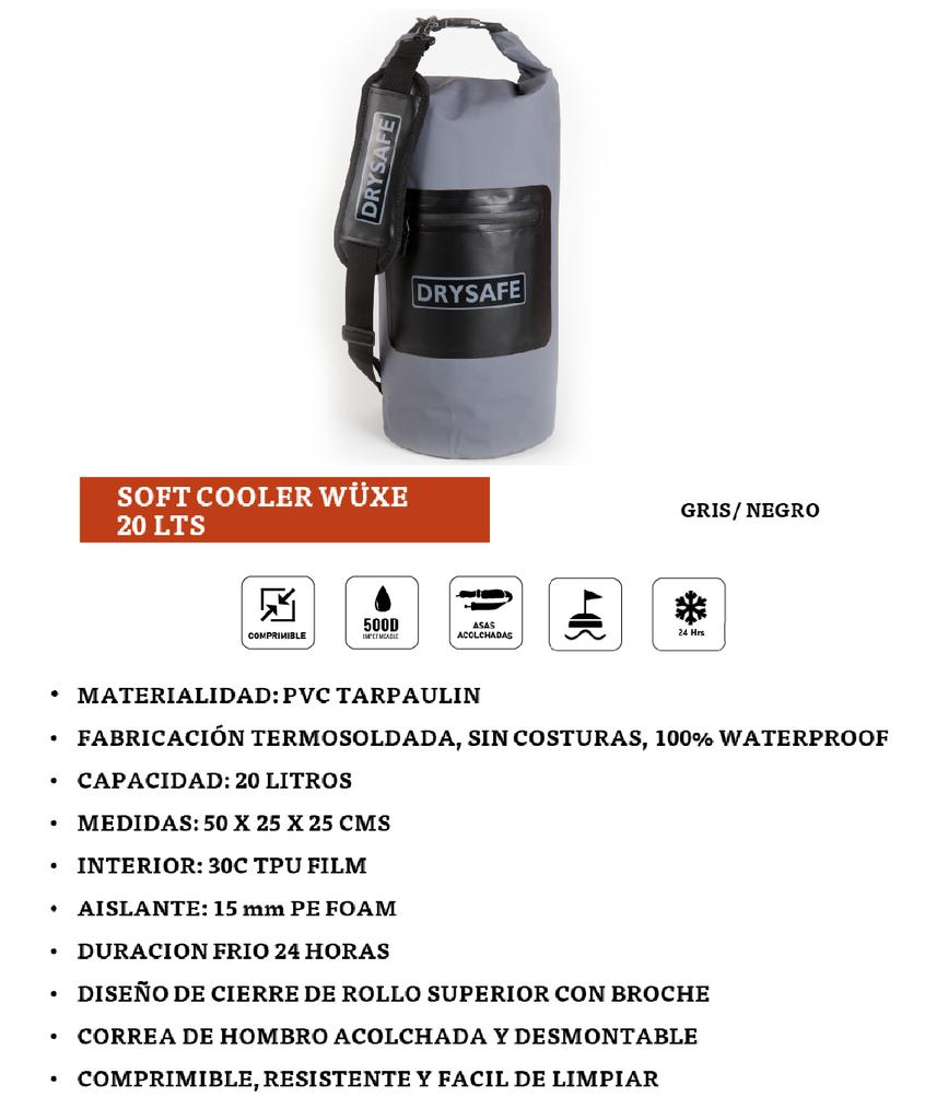 Soft Cooler 20 Lts Waterproof - Gris