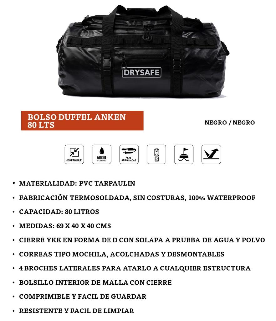 Bolso Waterproof Duffel Anken 80 Lt N