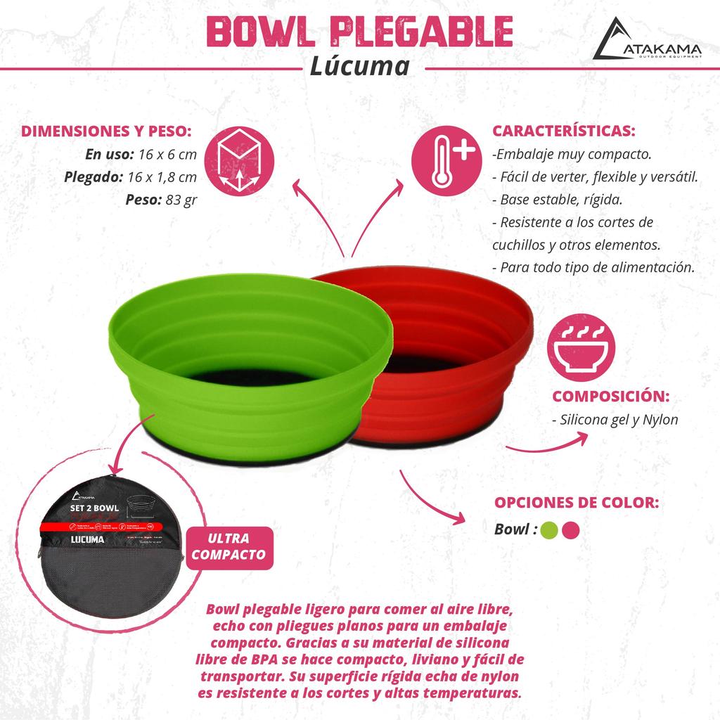 Set 2 Bowl Plegables Lucuma