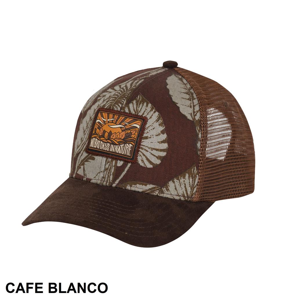 Miniatura Gorro Trucker Canvas Nbdin - Color: Cafe-Blanco