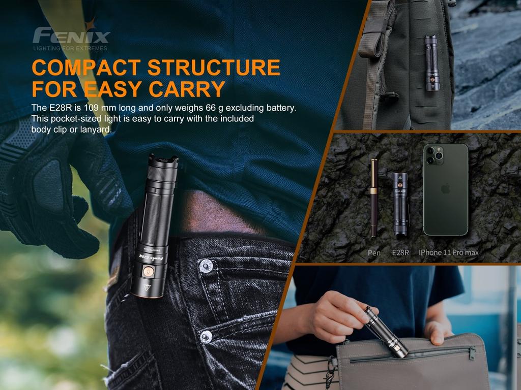 Miniatura Linterna Recargable E28R / 1500 Lúmenes