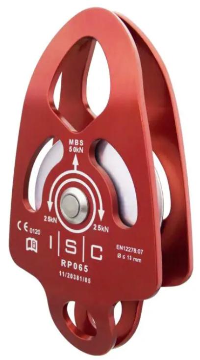 Polea Simple Prussik Nfpa Bridas Oscilantes 50 Kn Con Rodamiento