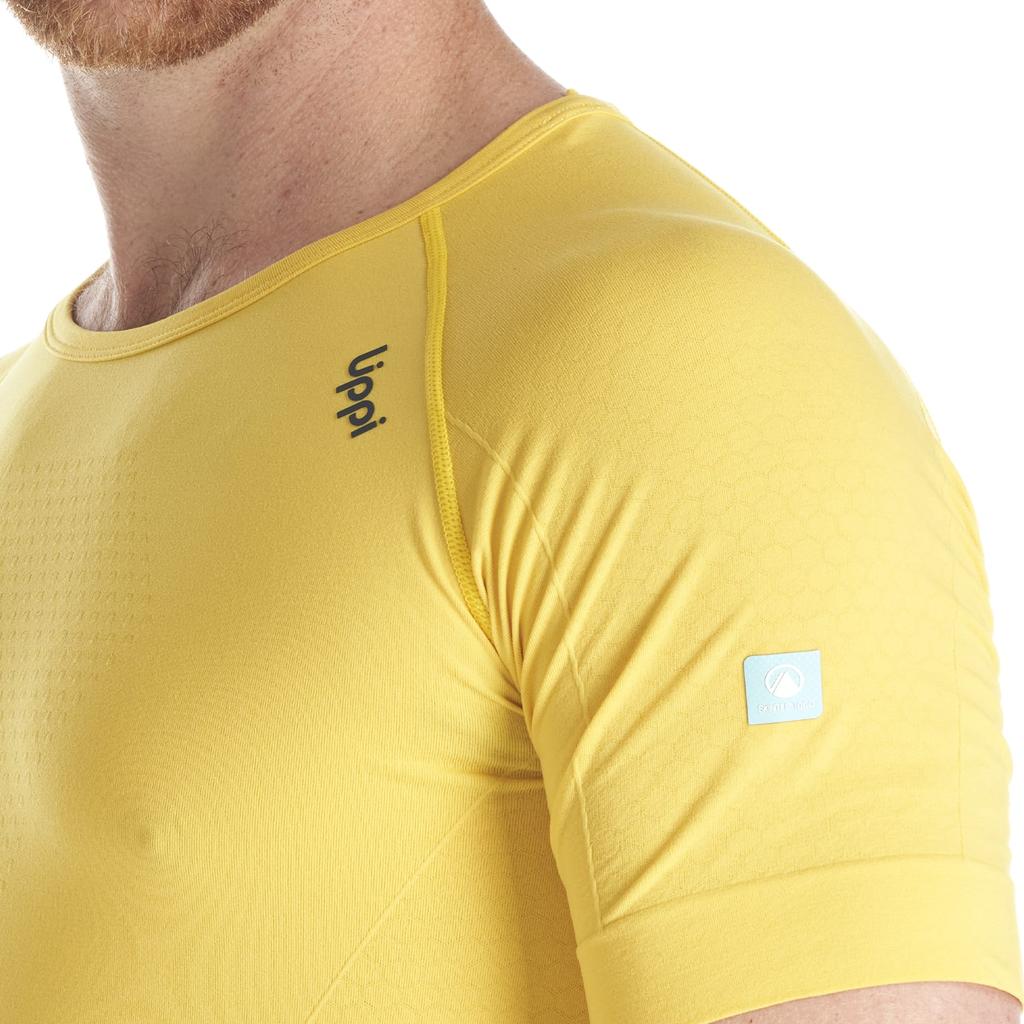 Miniatura Primera Capa Hombre Skintec 1000 Seamless Top Short Sleeve V22 - Color: Amarillo