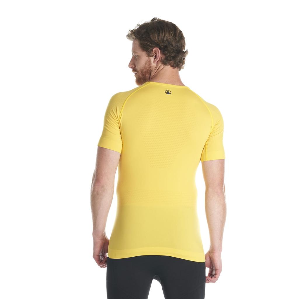 Miniatura Primera Capa Hombre Skintec 1000 Seamless Top Short Sleeve V22 - Color: Amarillo