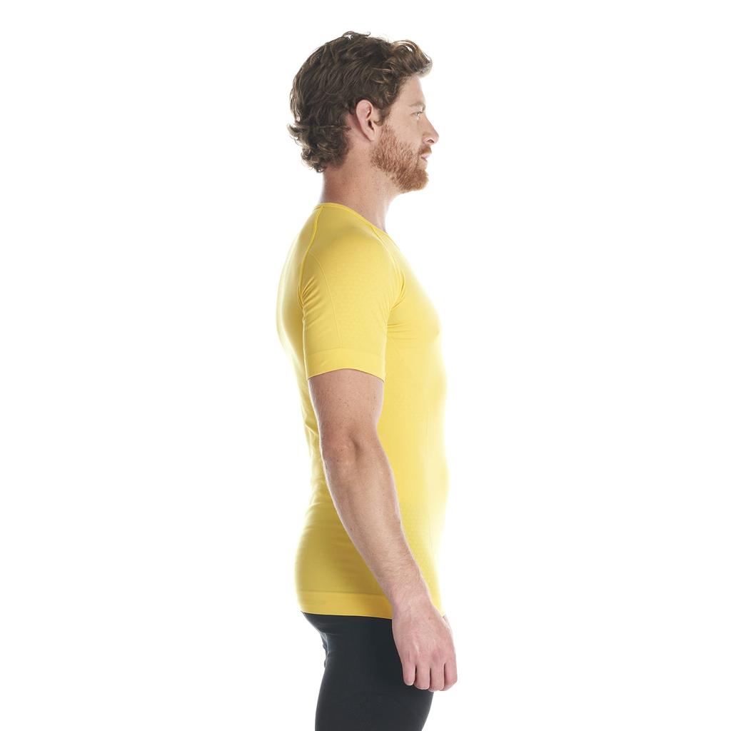 Miniatura Primera Capa Hombre Skintec 1000 Seamless Top Short Sleeve V22 - Color: Amarillo