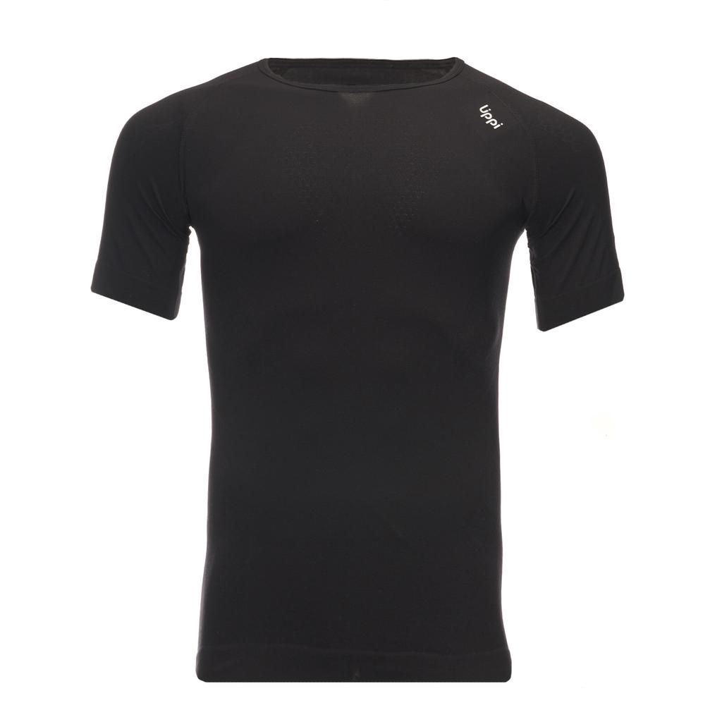 Miniatura Primera Capa Hombre Skintec 1000 Seamless Top Short Sleeve V22 - Color: Negro