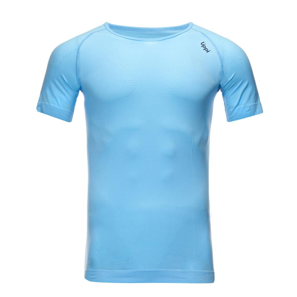 Miniatura Primera Capa Hombre Skintec 1000 Seamless Top Short Sleeve V22 - Color: Celeste