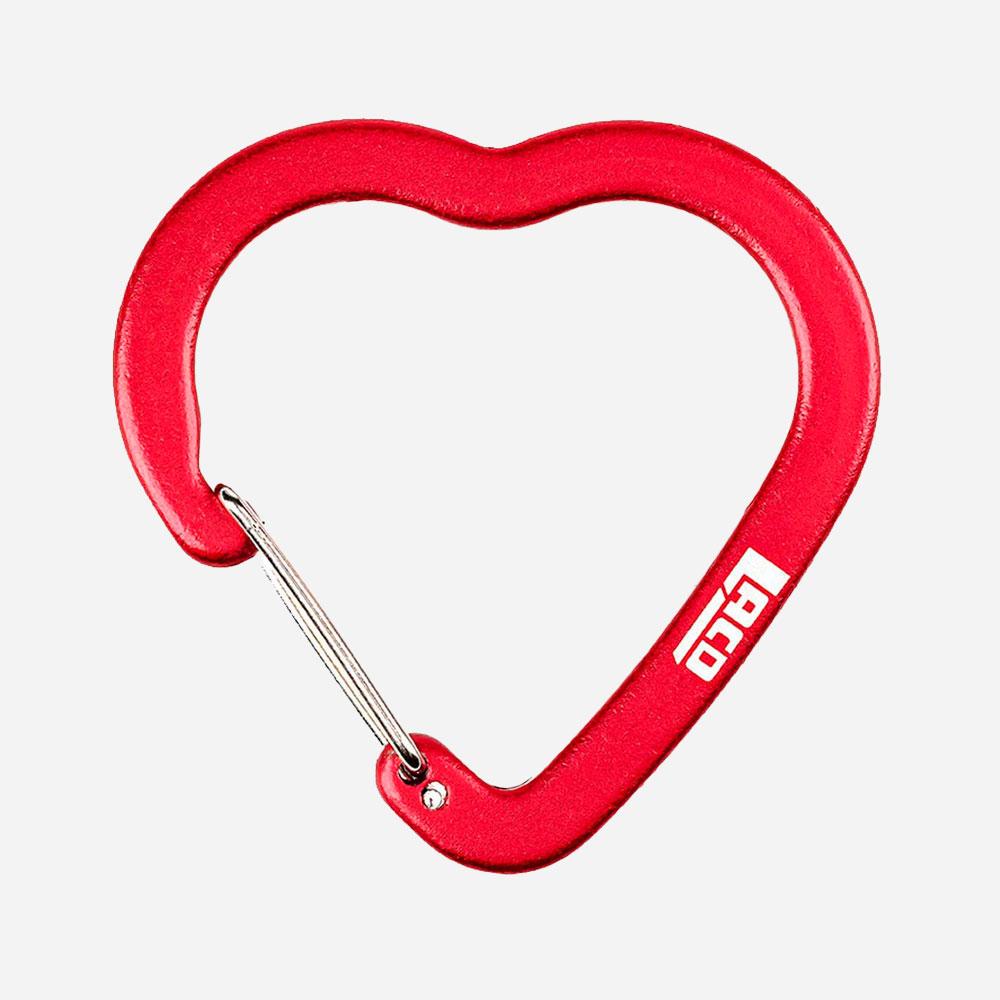 Mosqueton Clip Carabiner Heart FS RED