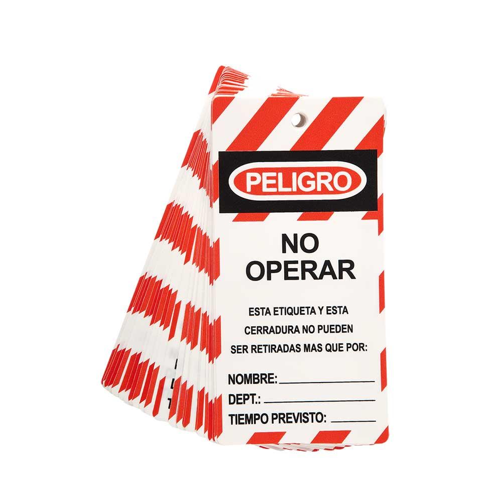 Tarjeta "No Operar" Lock Out Pack X 25