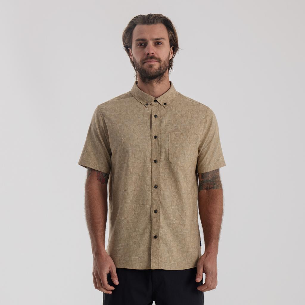 Miniatura Camisa Scholar Stretch - Color: Beige