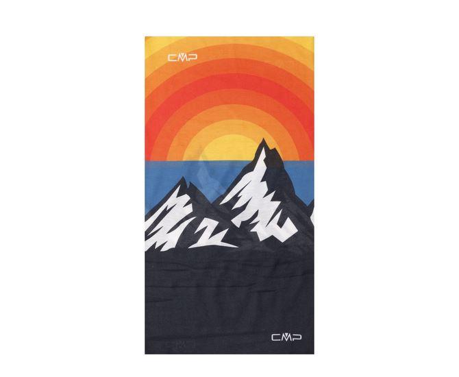 Miniatura Cuello Unisex Multifuncional - Color: Negro/Naranja/Azul