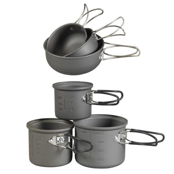 Kit de Ollas y Contenedores 6 Piece - Color: Gris