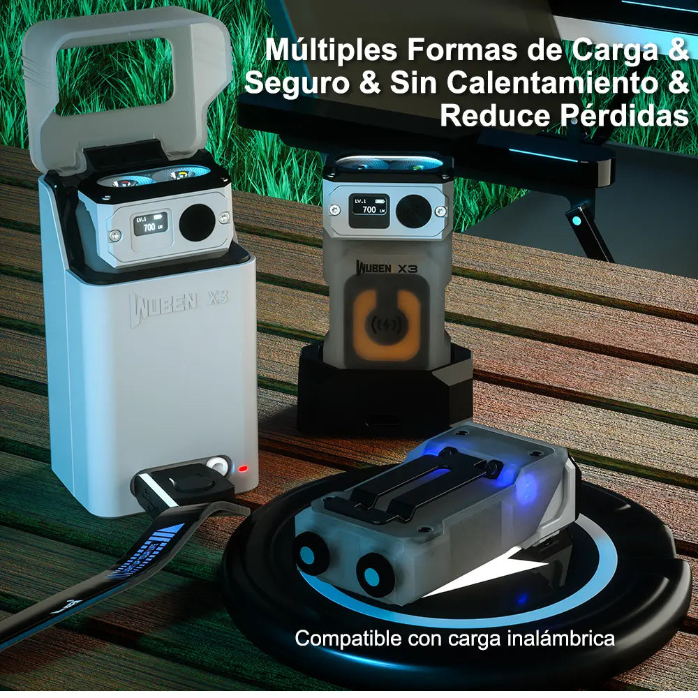 Miniatura Linterna Compacta Dual X3 700 Lumens -