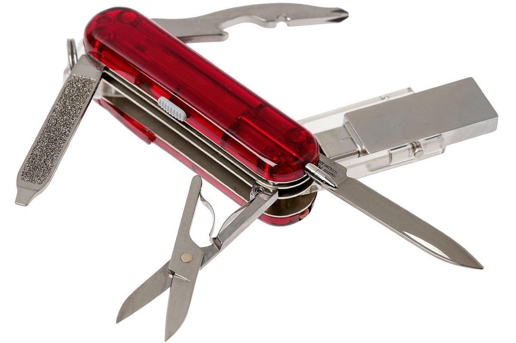 Navaja Midnite Manager Work 58 mm 11 Fun 16 GB - Color: Rojo Transparente