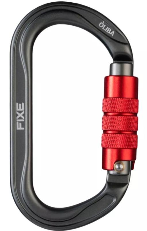 Mosquetón Aluminio Oval 2 Tiempos 25kN Óliba Twist Lock