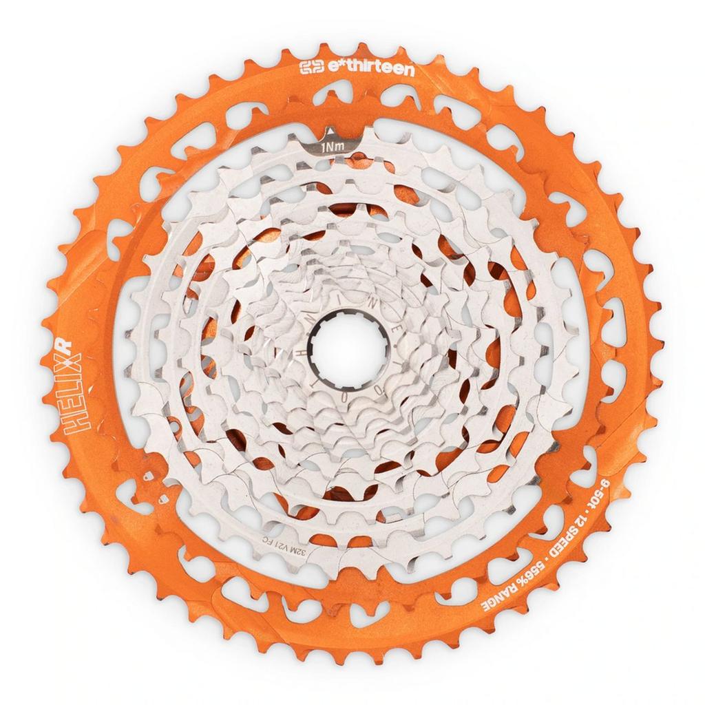 Piñón Helix Race 12V 9-50 - Color: Naranja